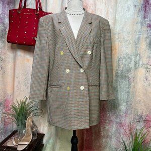 VTG 📌Petite Mademoiselle Double Breasted Virgin Wool Business Blazer